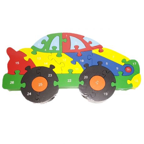 Puzzle in Legno AUTO Gioco per bambini Educativo Montessori 3+ PZ 1 
