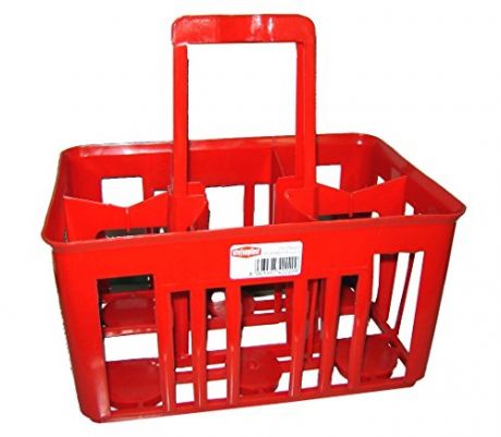 Cestello Portabottiglie Plastica 6 Posti Rosso - Impilabile Mobil Plastic - Foto 3